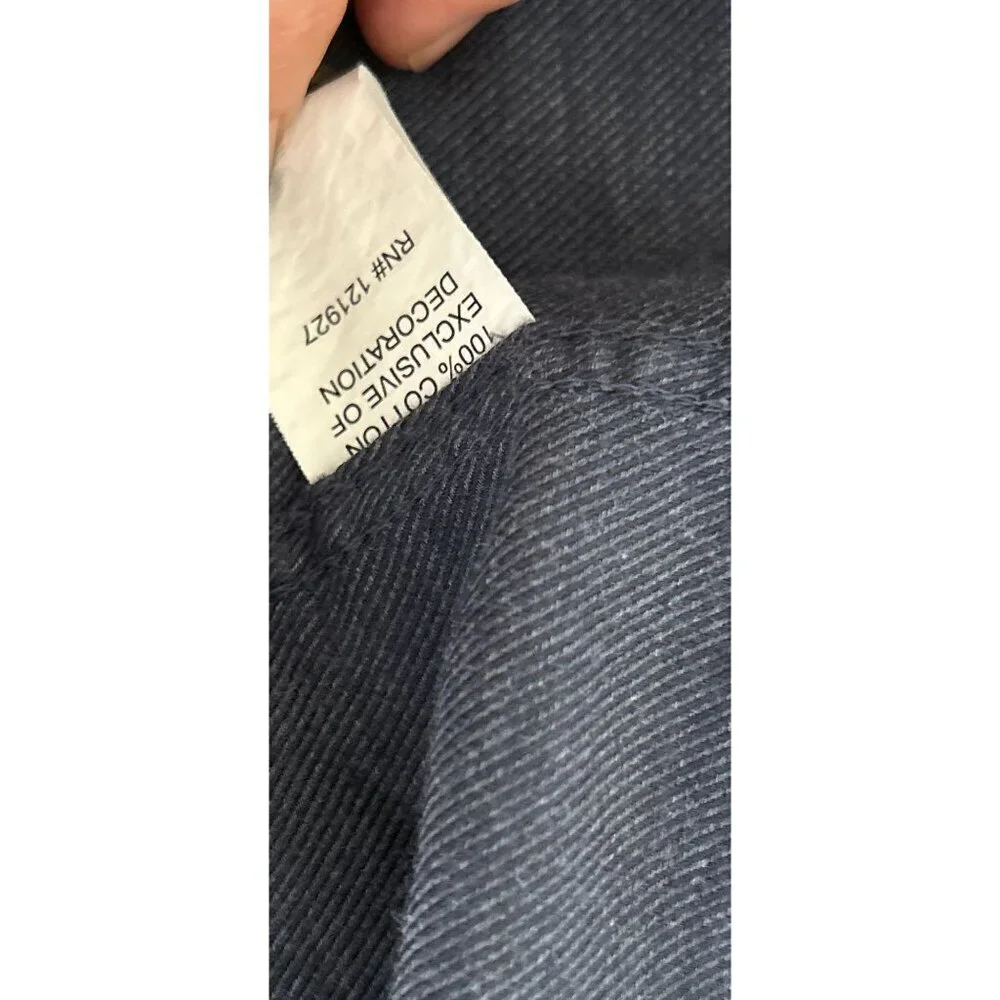 Johnnie-O Surf Flannel Shirt Large Navy Blue 100% Cotton Long Sleeve Button-Up W